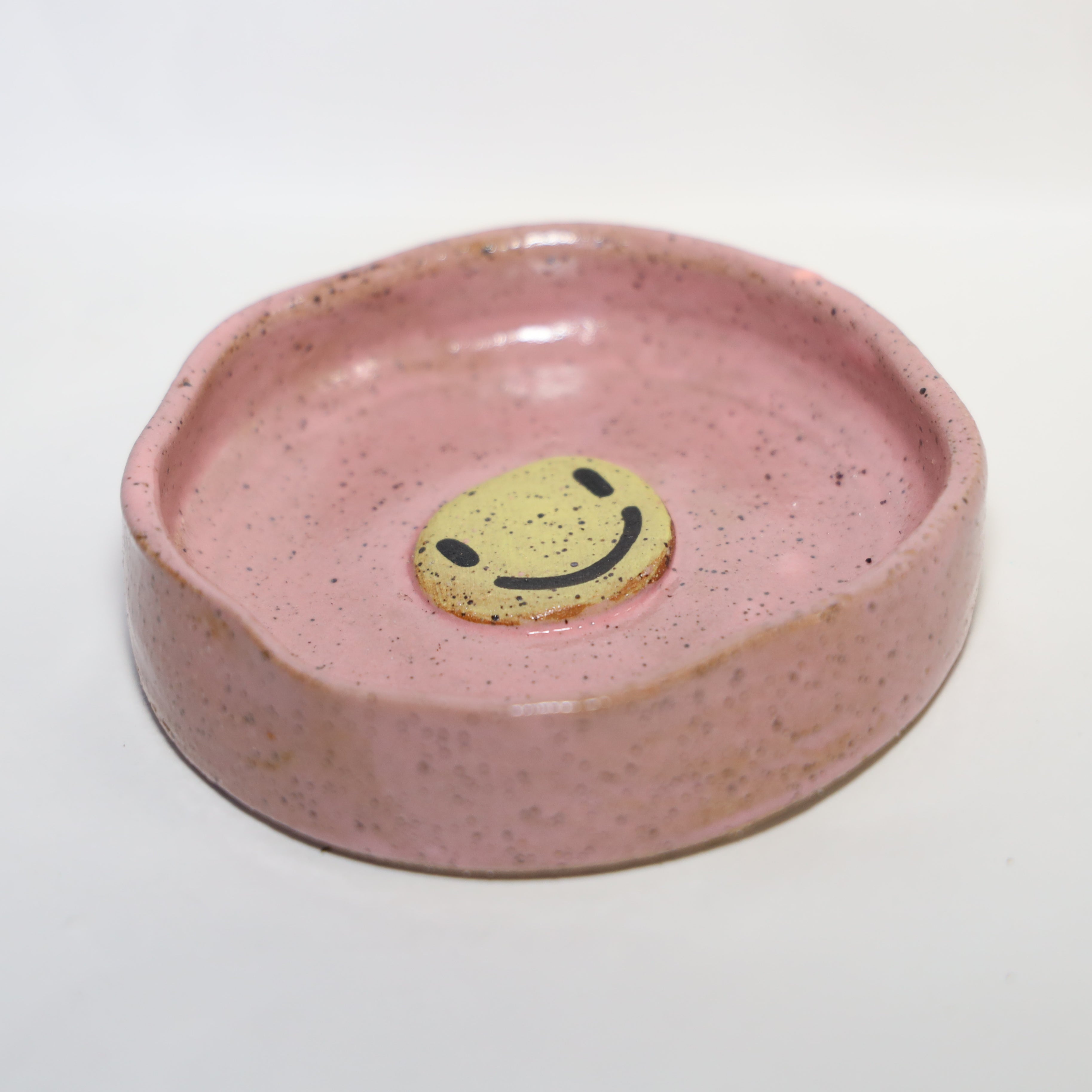 Pink Smiley ring dish