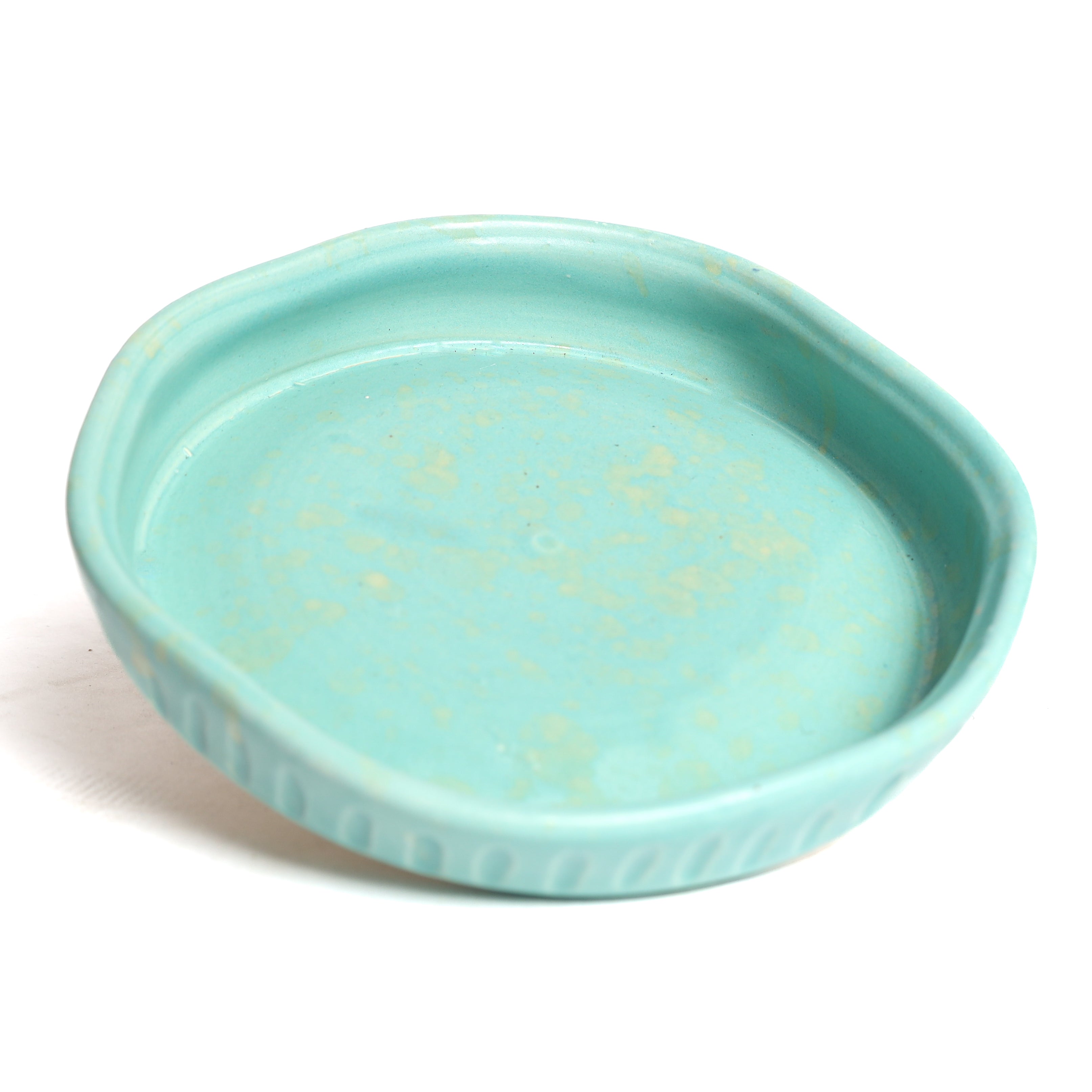 TEAL WAVY PLATE