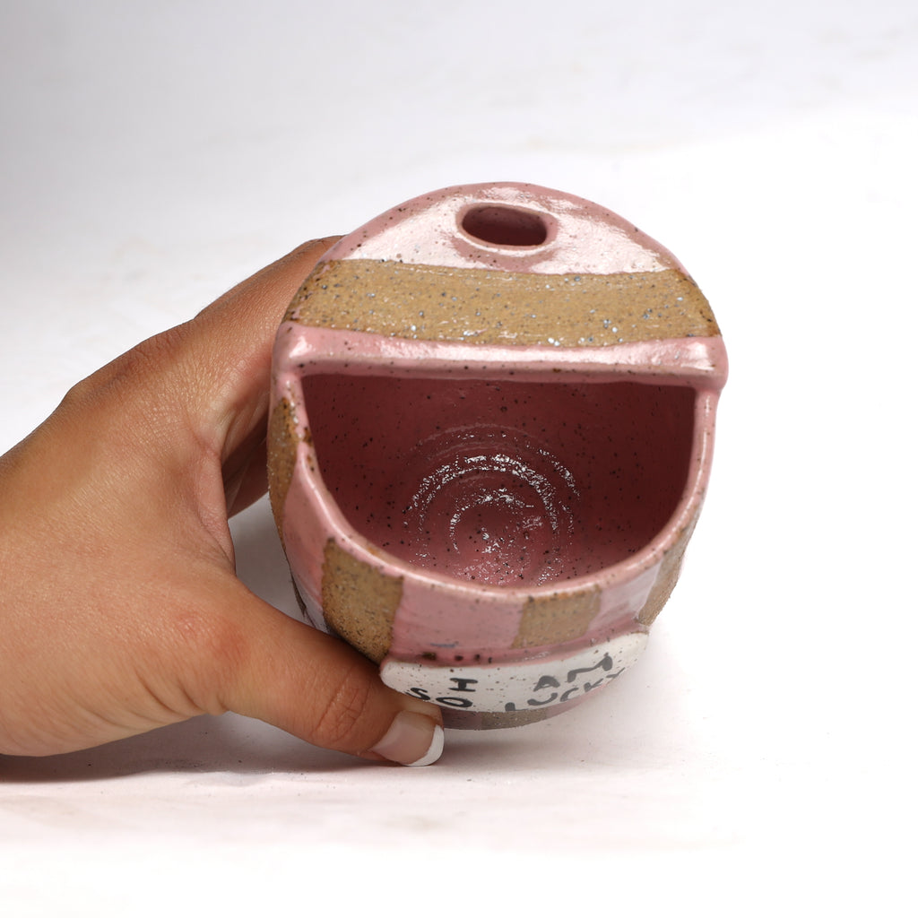 I AM SO LUCKY PINK TRAVEL CUP